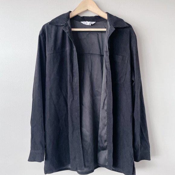 Alia Vintage Shacket black size 14 women’s oversized shirt - Picture 3 of 13